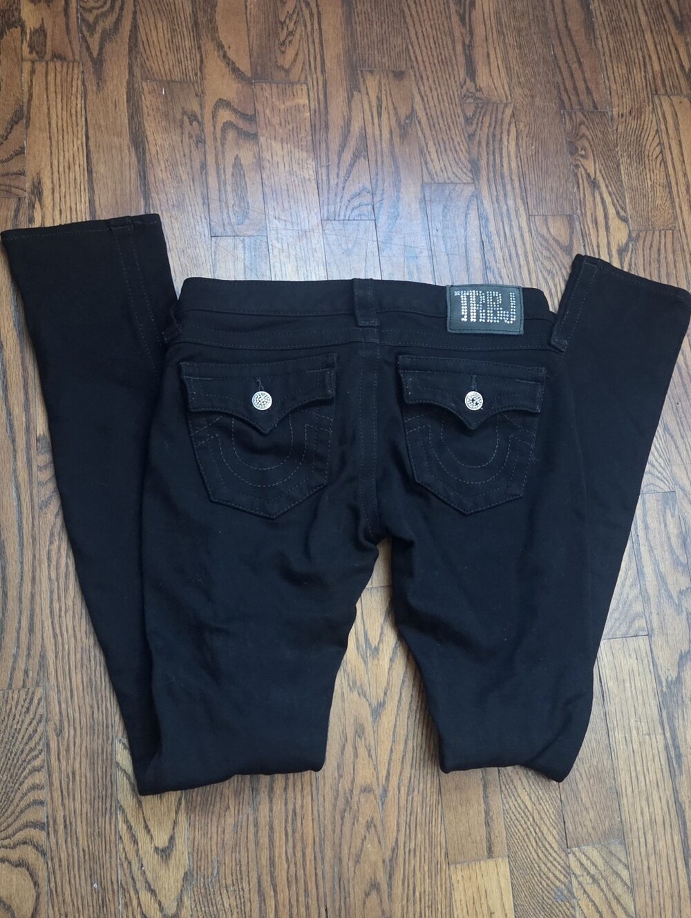 True Religion Black Pants with Swarovski Crystals